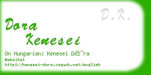 dora kenesei business card